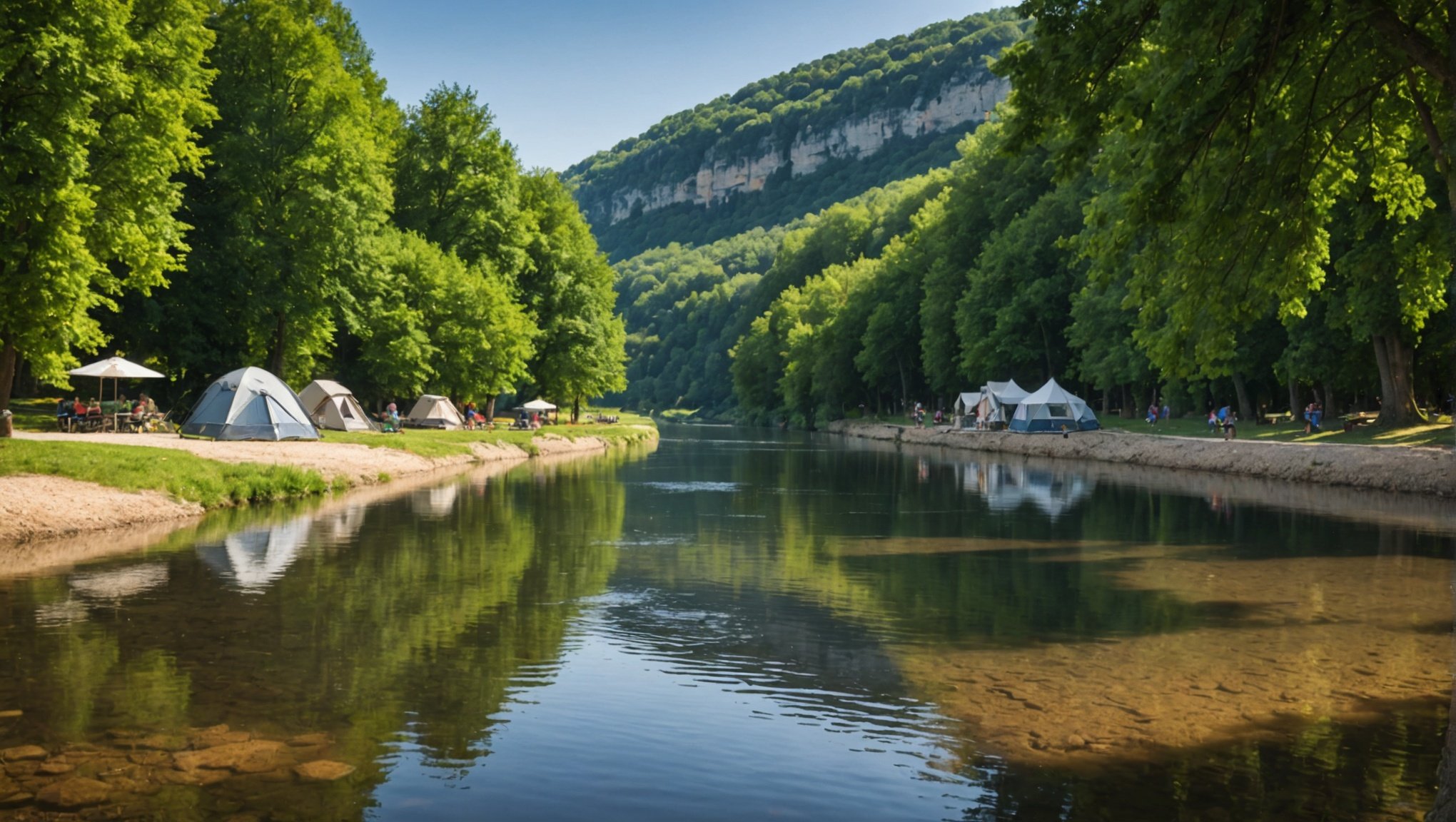 Découvrez notre camping les berges de la dordogne en bord de rivière