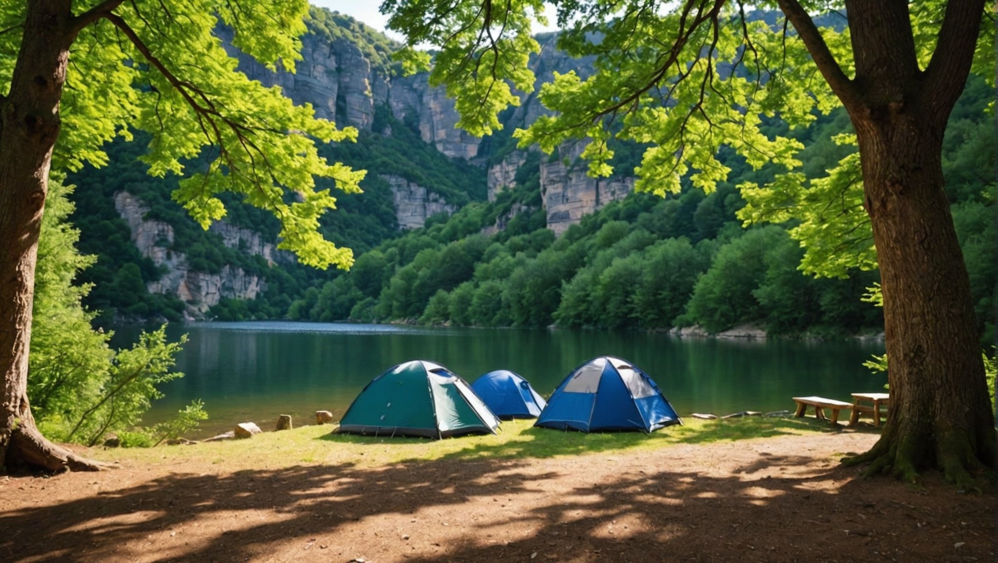 Discover the charm of the Gorges de l'Aveyron campsite in the open air