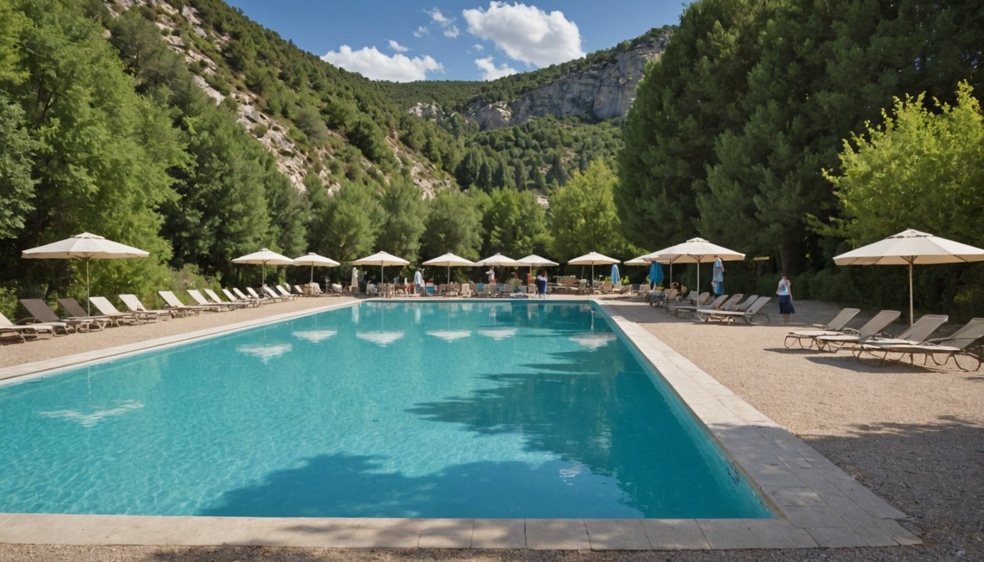 Découvrez la piscine du camping des sources dans le gard